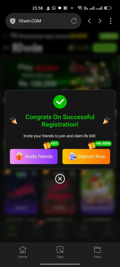 10Win Game Welcome Bonus